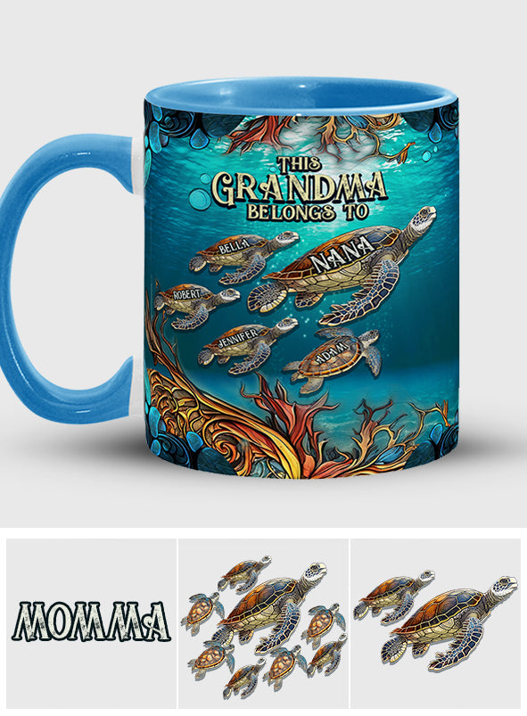 This Grandma Belongs To - Personalized Grandma Accent Mug