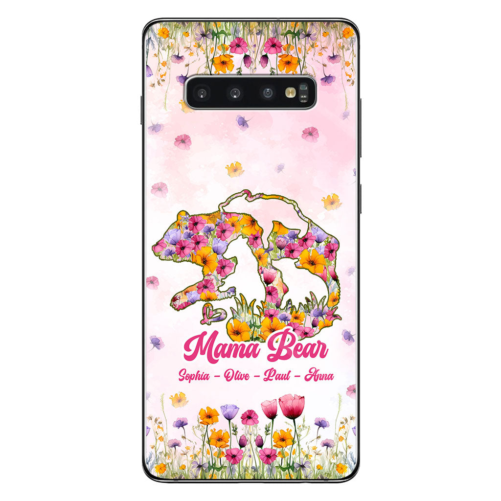 Mama Bear - Personalized Mother Clear Phone Case