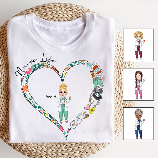 Nurse Life - Personalized Nurse T-shirt And Hoodie