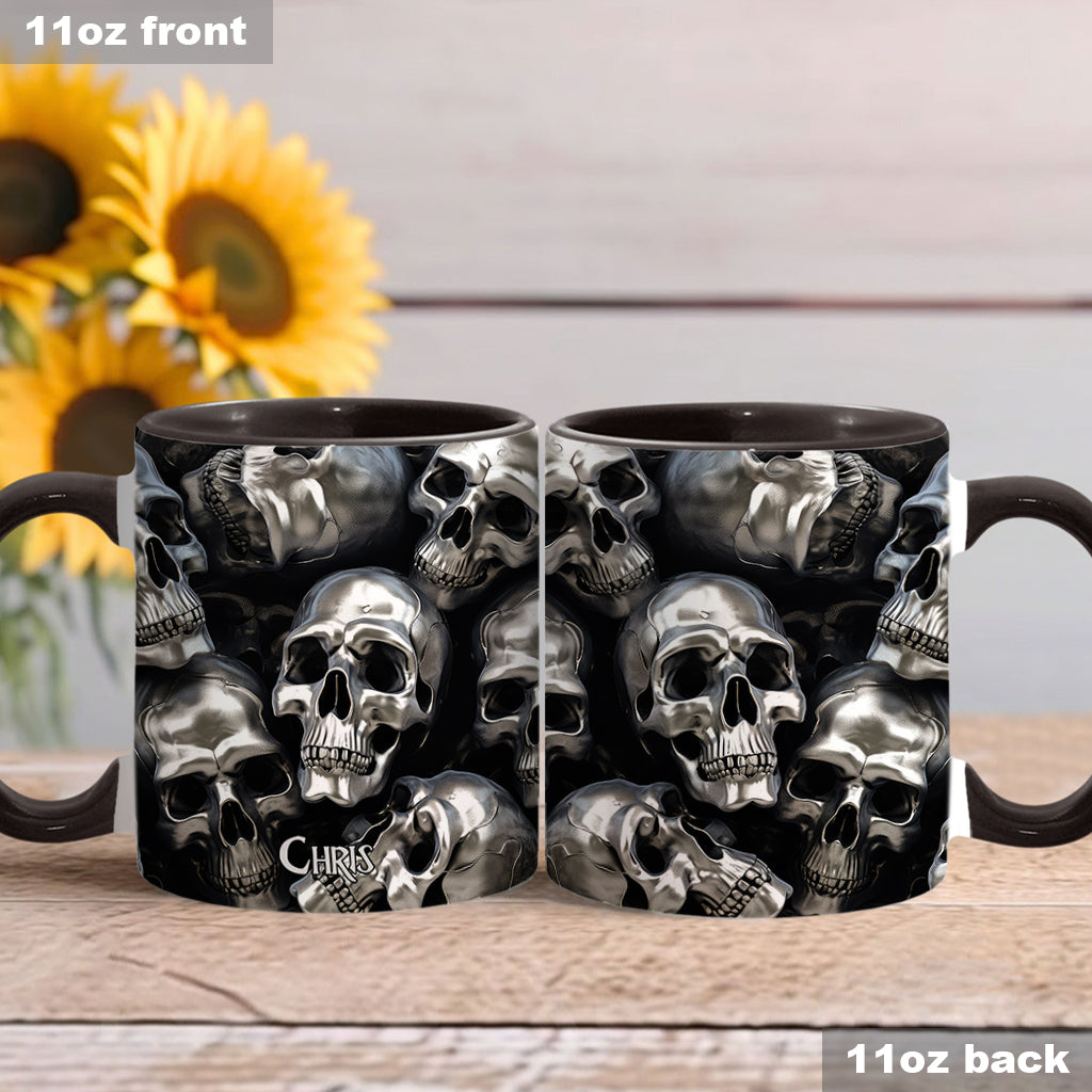 3D Metallic Skulls - Personalized Skull Accent Mug