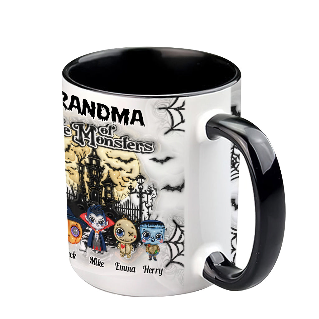 Grandma Of Little Nightmares - Personalized Grandma Accent Mug