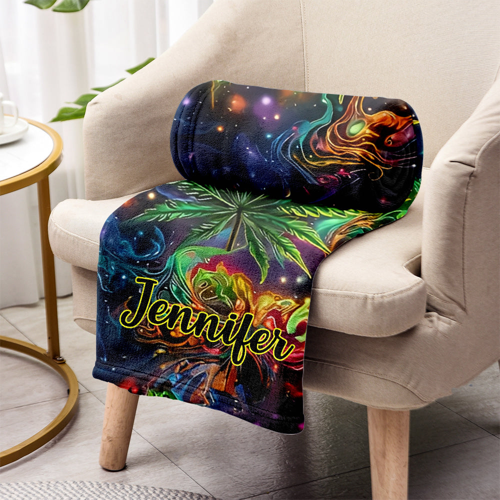 Stoner Chick - Personalisierte Weed-Decke