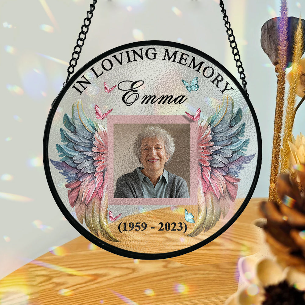 Forever In My Heart - Personalized Memorial Stained Glass Suncatcher
