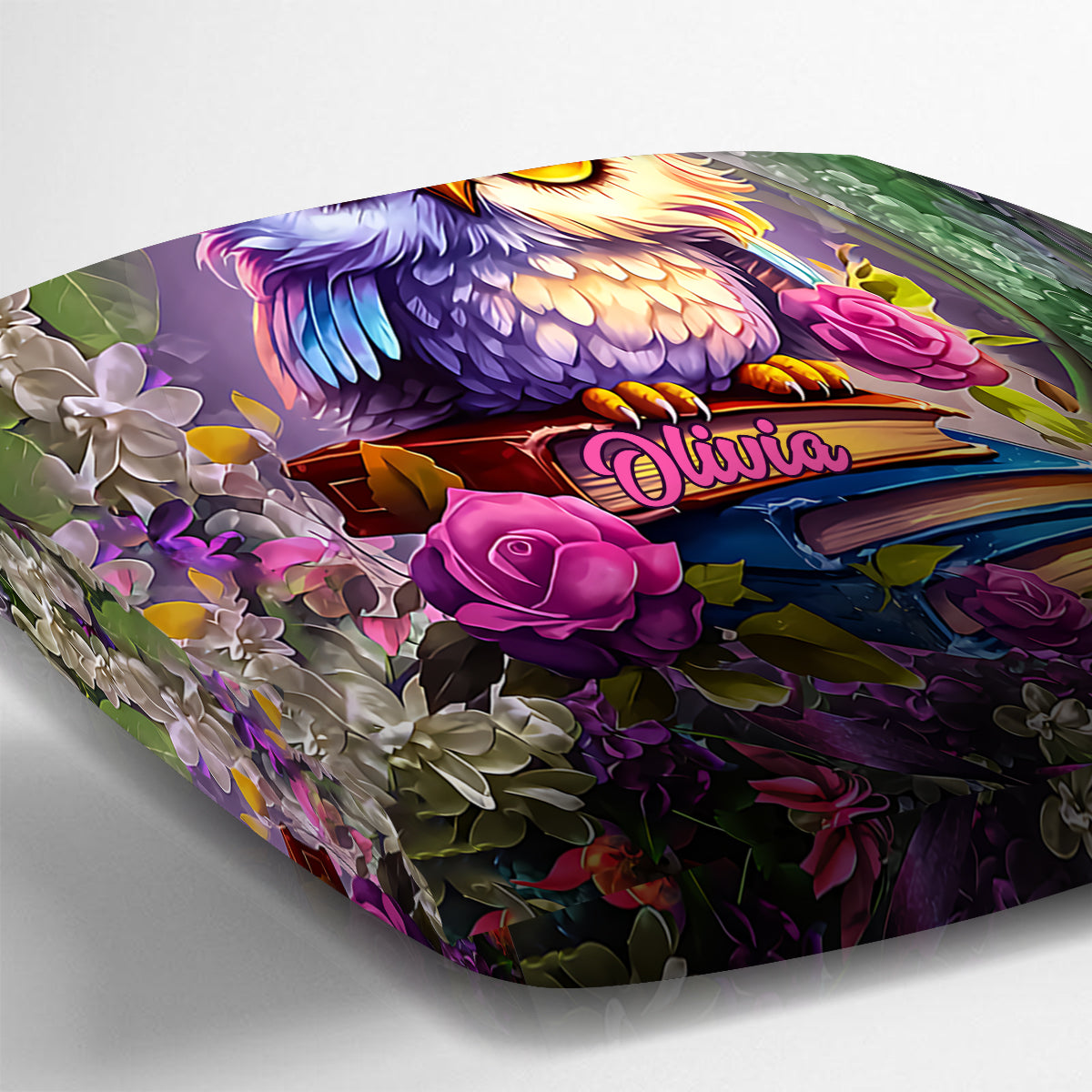 Juste un chapitre de plus - Coussin décoratif personnalisé en forme de livre