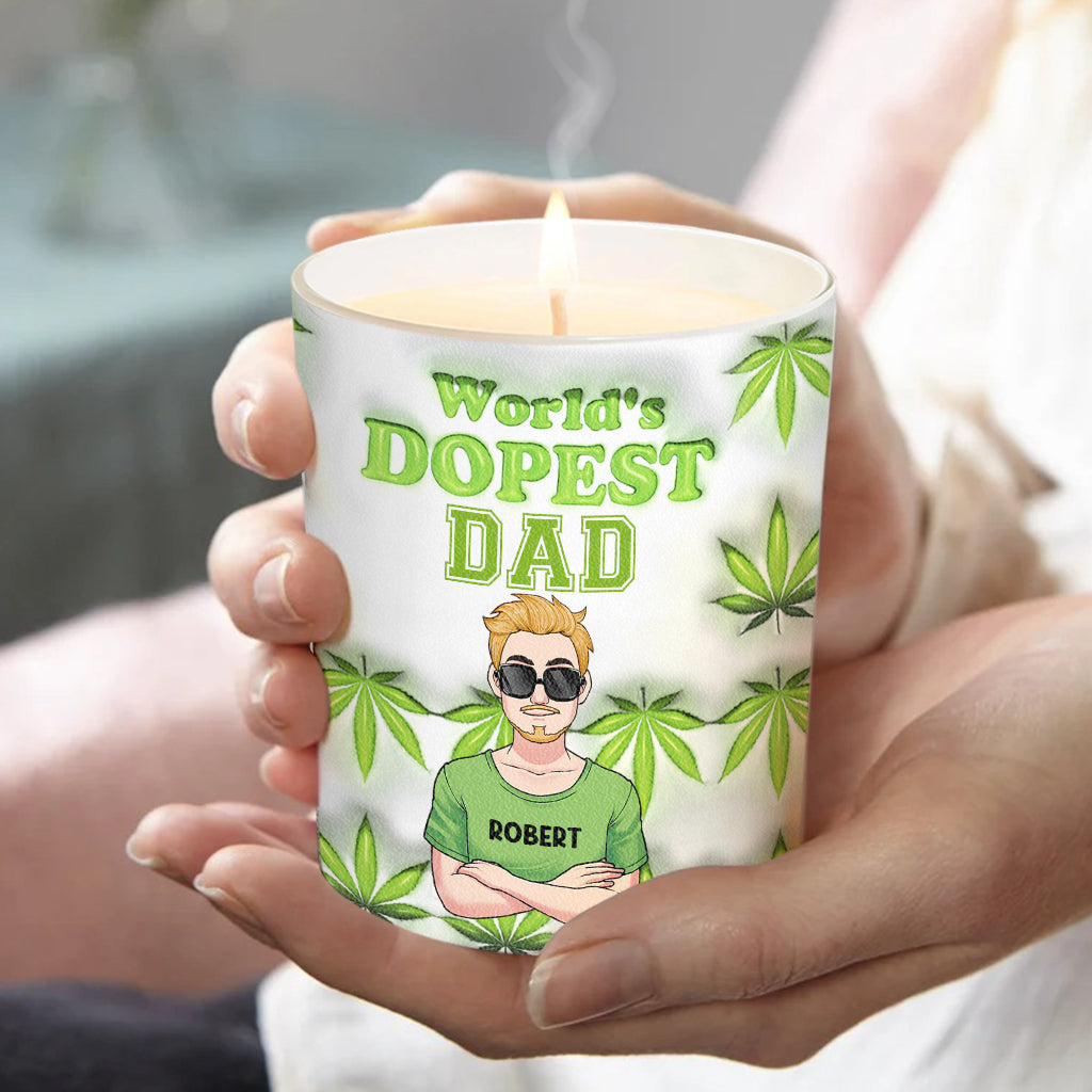 Dopest Dad Ever - Personalized Father Candle With Wooden Lid