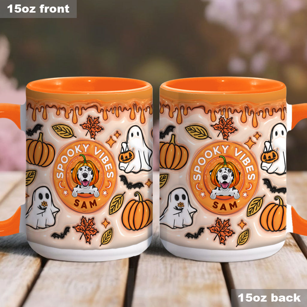 Gruselige Stimmung! Geisterfall – Personalisierte Tasse mit Hundemotiv