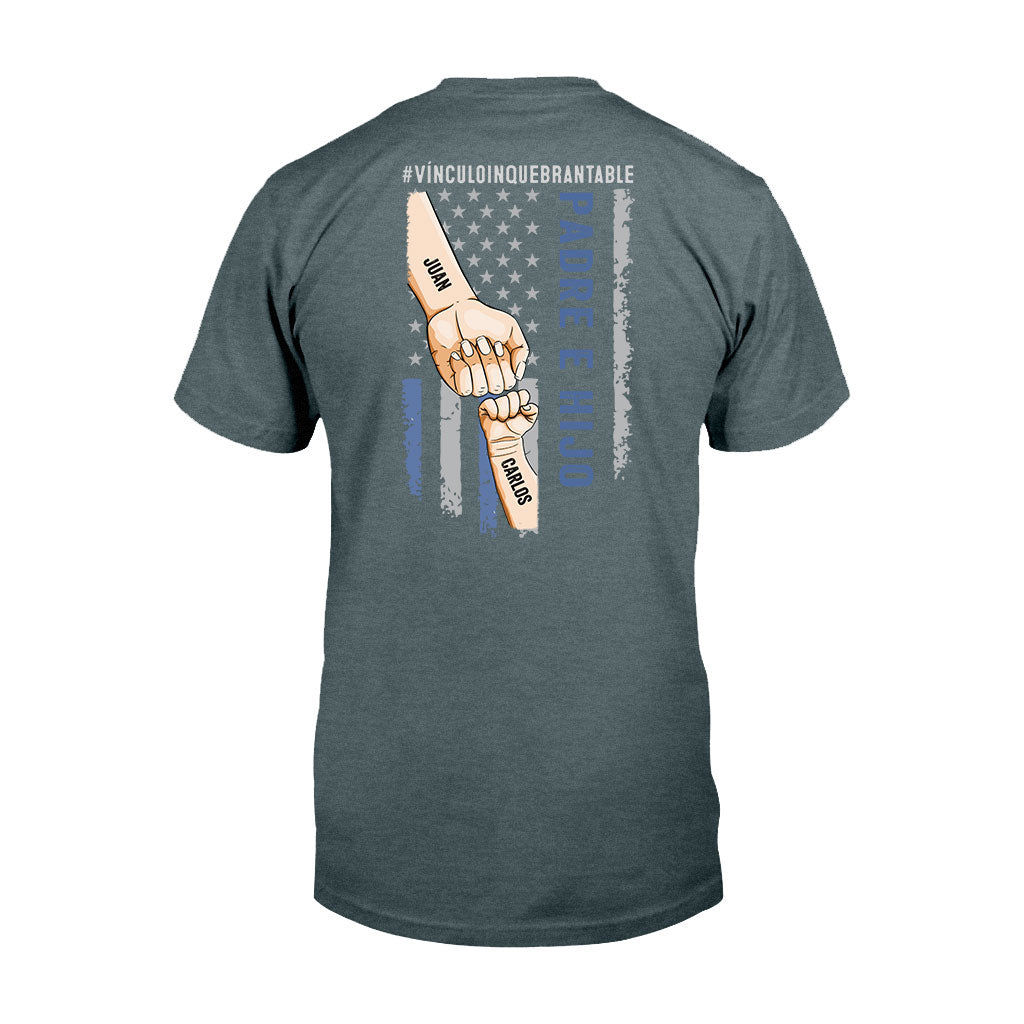 Padre E Hijos Vínculo Inquebrantable - Personalized Father T-shirt and Hoodie