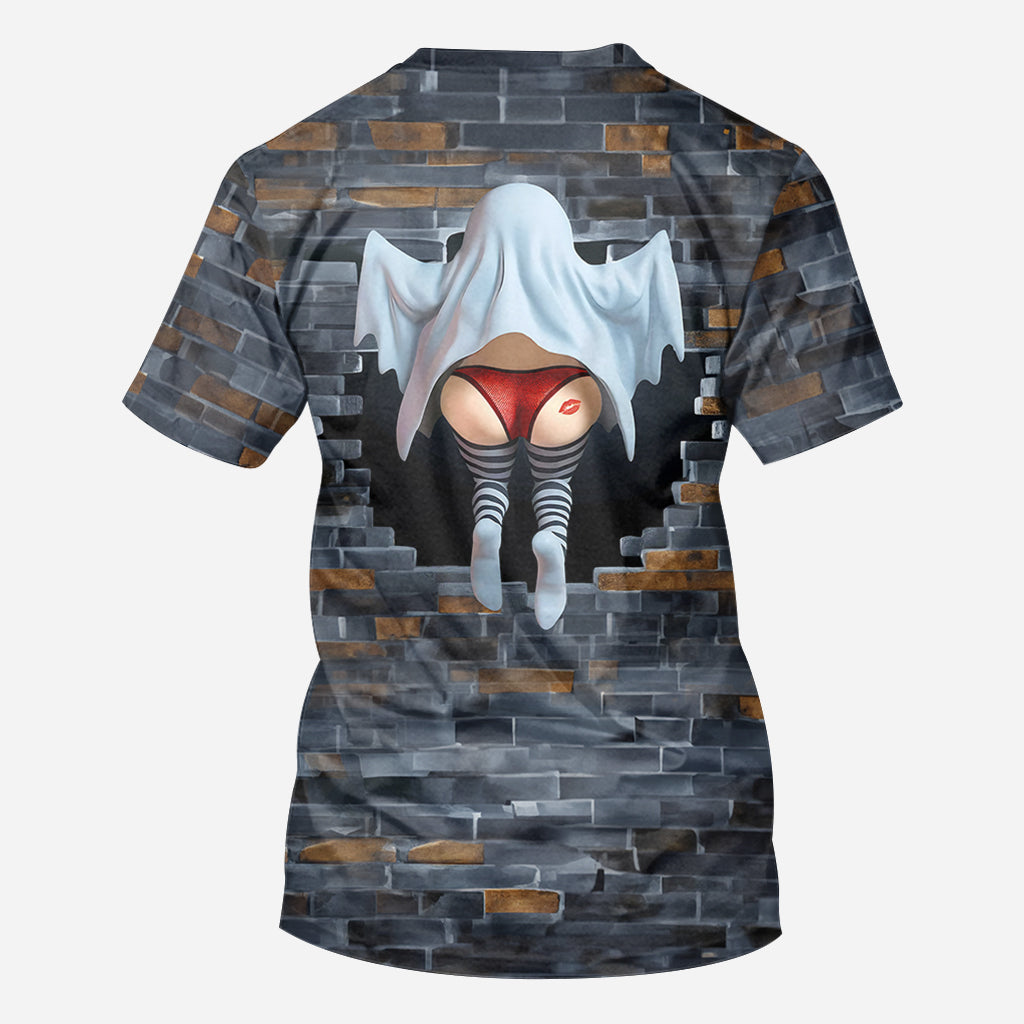 Funny Ghost Couple - Personalized Couple All Over Shirt