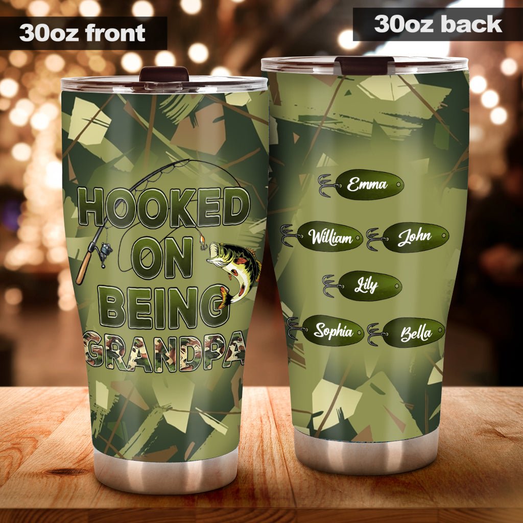 Western Reel Great Dad Camouflage - Personalized Father Tumbler