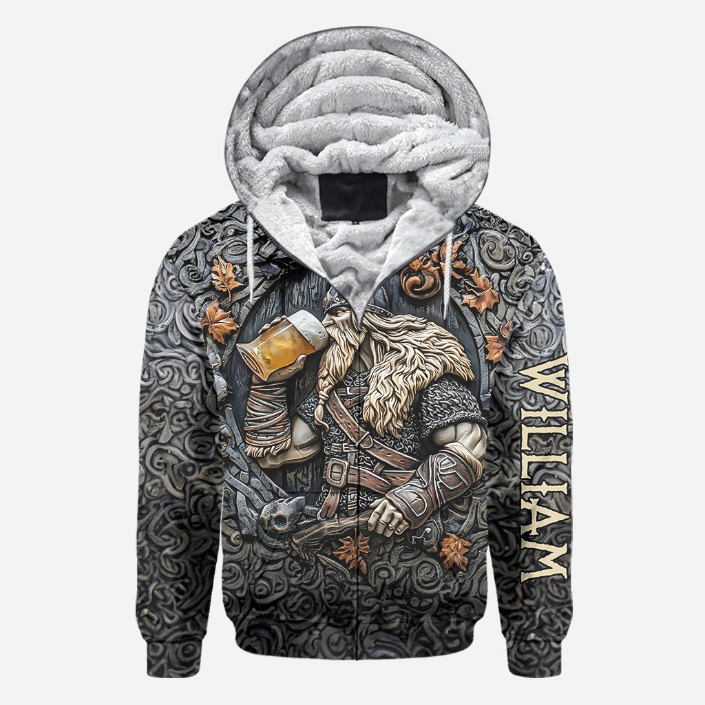 Viking Warrior Drinking Legend - Personalized Viking All Over Shirt