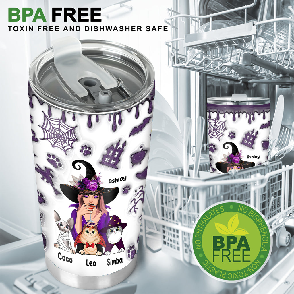 Crazy Cat Witch - Personalized Witch Tumbler