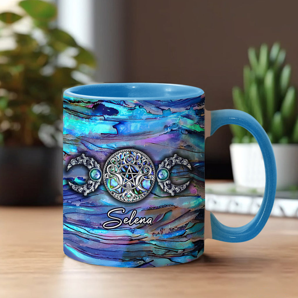 Triple Moon Beautiful Magick - Personalized Witch Accent Mug