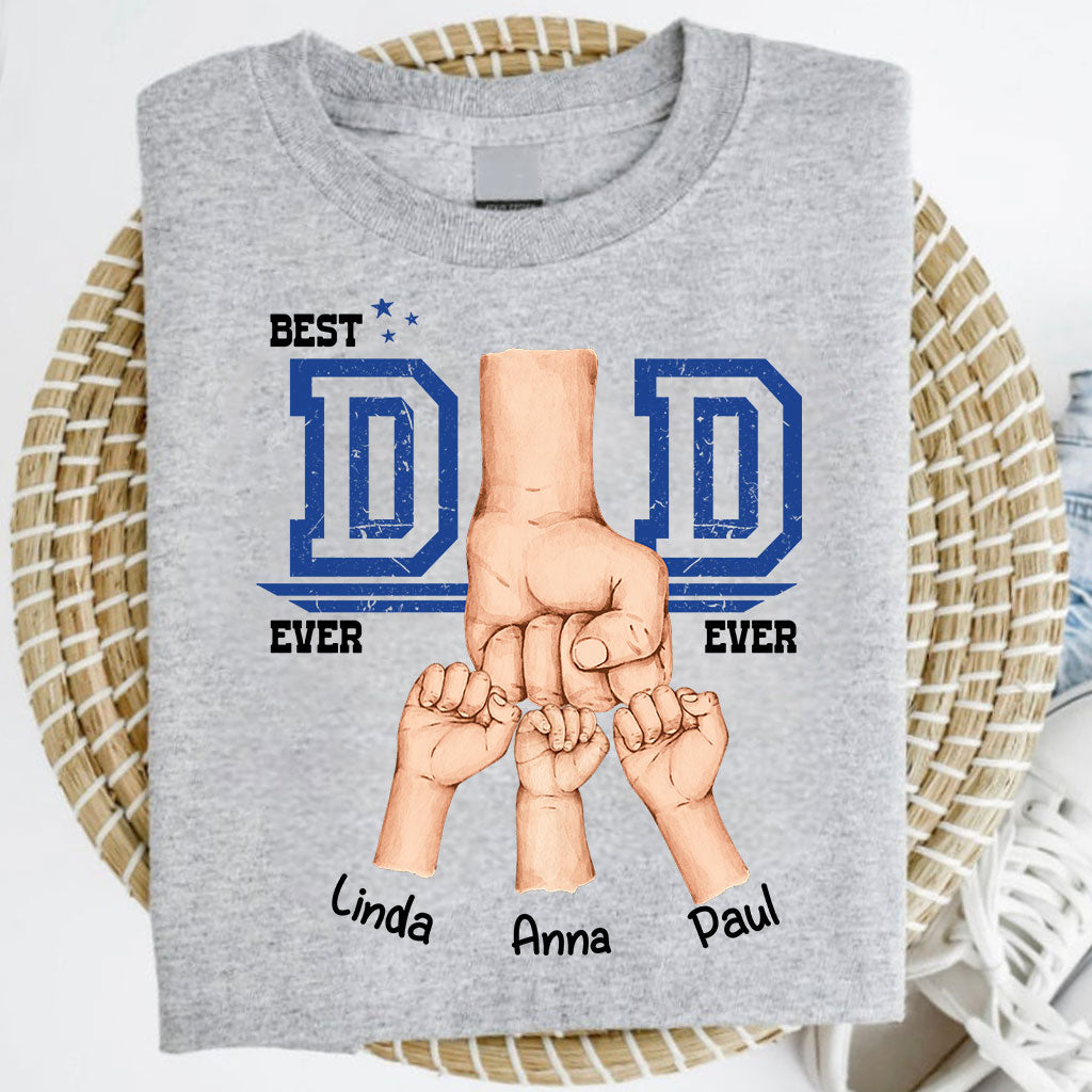 Daddy's Team Fist Bump - Personalized Father T-shirt And Hoodie