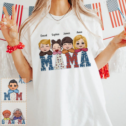 American Mama Any Title Vintage Retro Style - Personalized Mother T-shirt And Hoodie