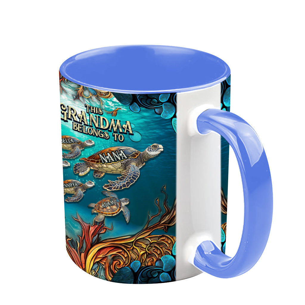 This Grandma Belongs To - Personalized Grandma Accent Mug