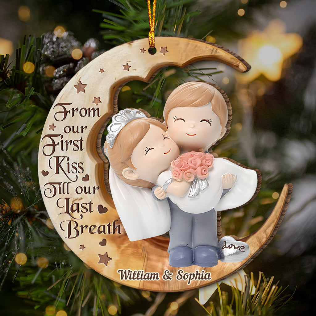 I Love You To The Moon - Personalized Couple Ornament