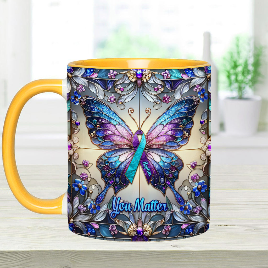 You Matter - Personalized Suicide Prevention Accent Mug