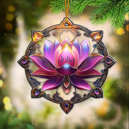 Beautiful Lotus - Personalized Yoga Ornament