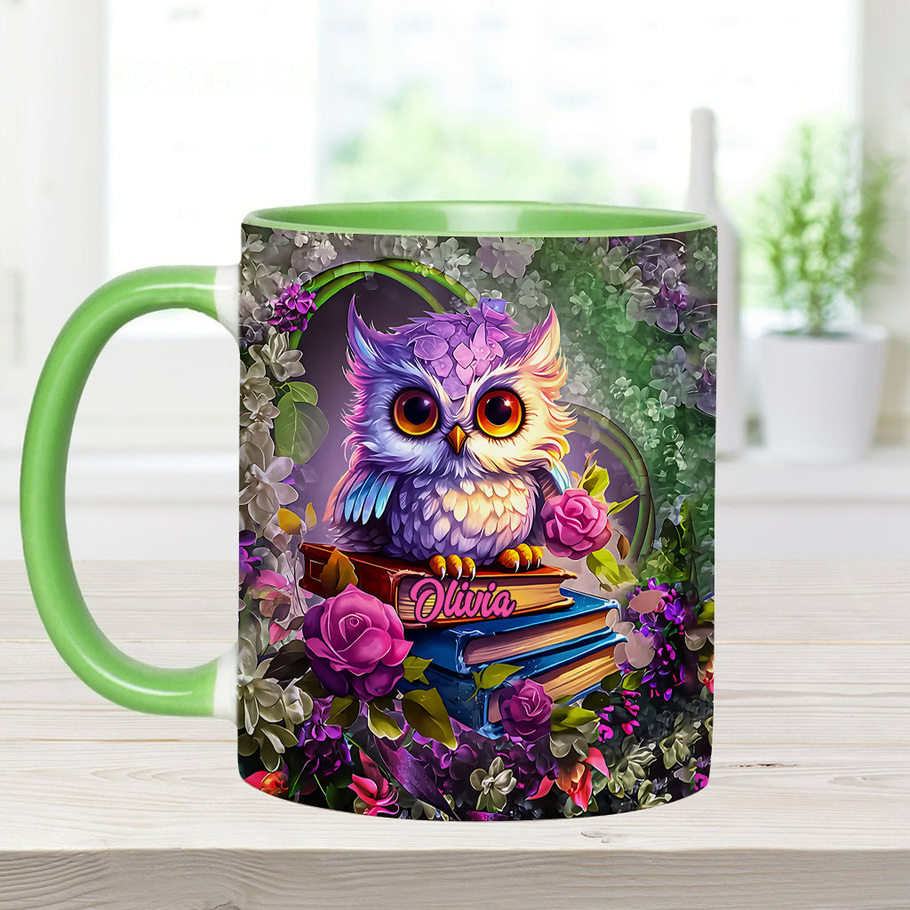 Mug personnalisé « Magnifique hibou pour les amoureux des livres »