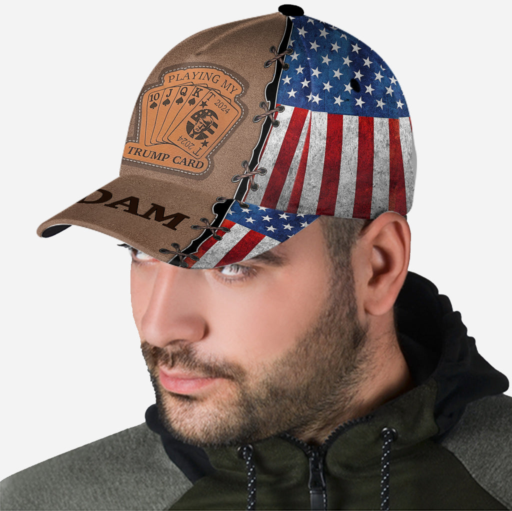 Casquette classique personnalisée Trump 2024 « Je joue ma carte T »