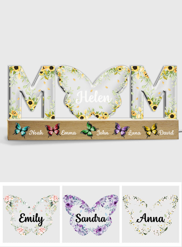 Butterfly Mother - Personalized Mother Custom LED Night Light