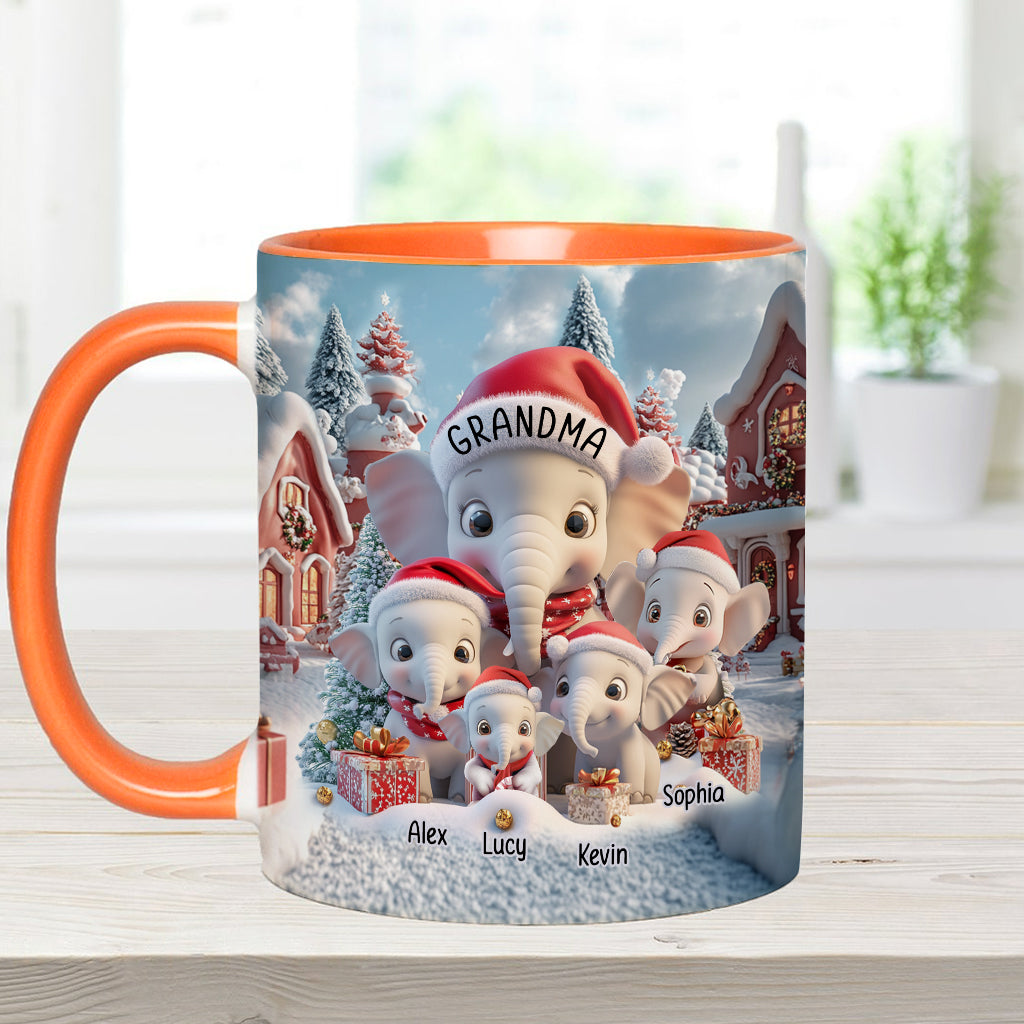 Beliebiger Titel: Niedlicher Elefant – Personalisierte Tasse mit Oma-Akzent