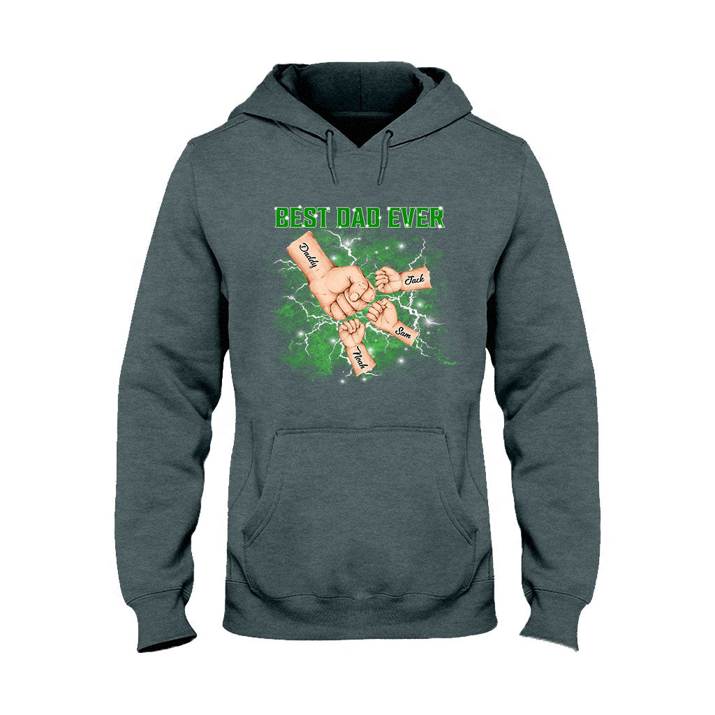 Bootleg Father & Kids Fist Bump - Personalized Father T-shirt And Hoodie