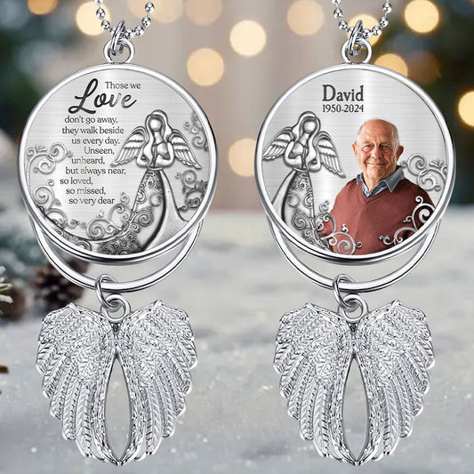 Those We Love Don't Go Away - Personalized Memorial Wings Ornament