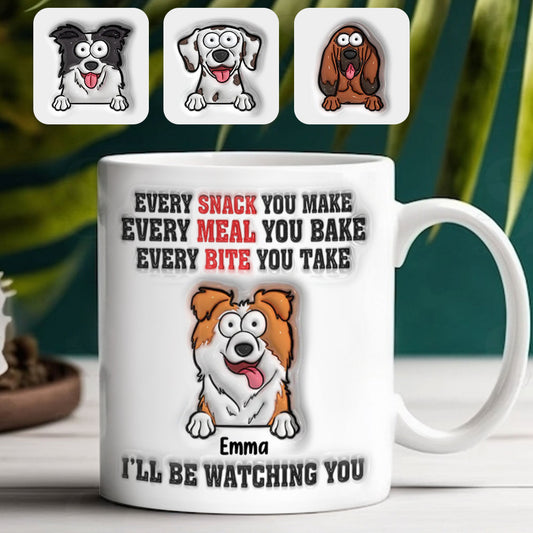 Je te surveille - Mug personnalisé pour chien