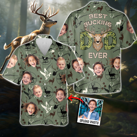 Best Bucking Dad Ever - Personalized Hunting Hawaiian Shirt