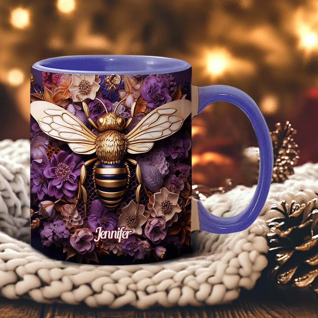 Mug personnalisé Bee Happy Golden Bee - Motif abeille