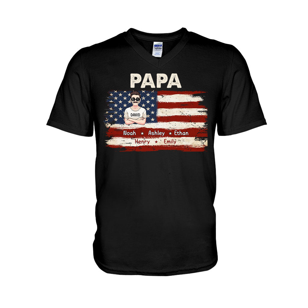Dad's Life 4th Of July - Personalized Father T-shirt And Hoodie