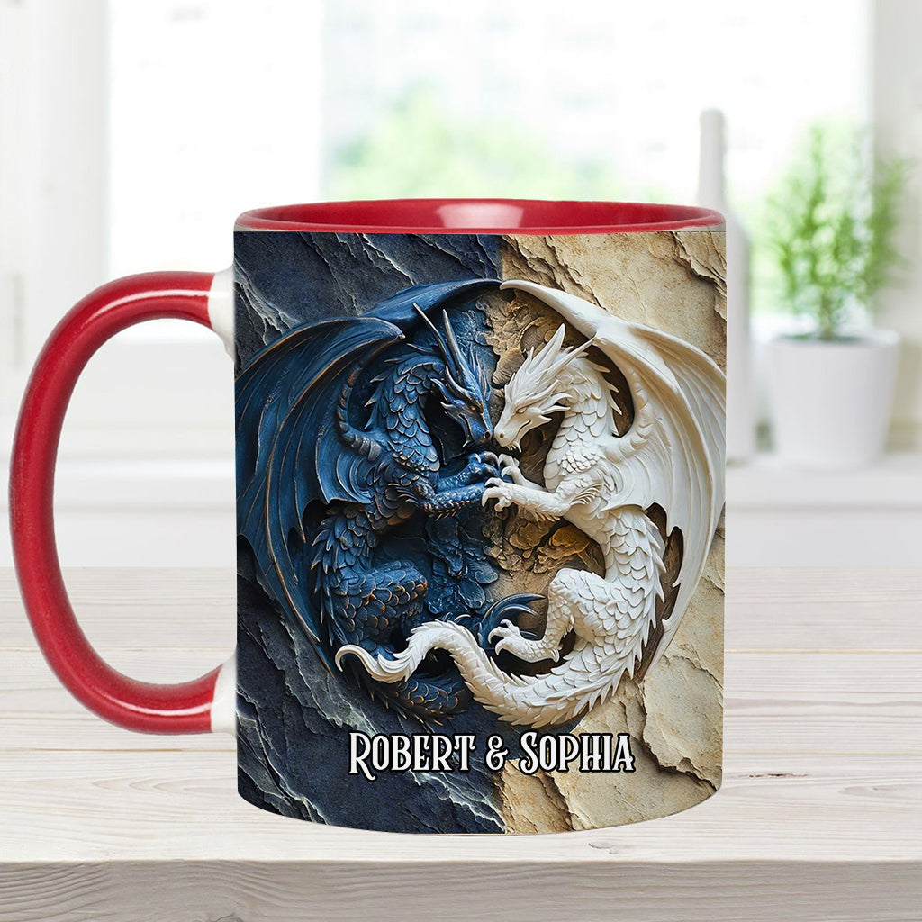Personalisierte Tasse mit Drachenmotiv