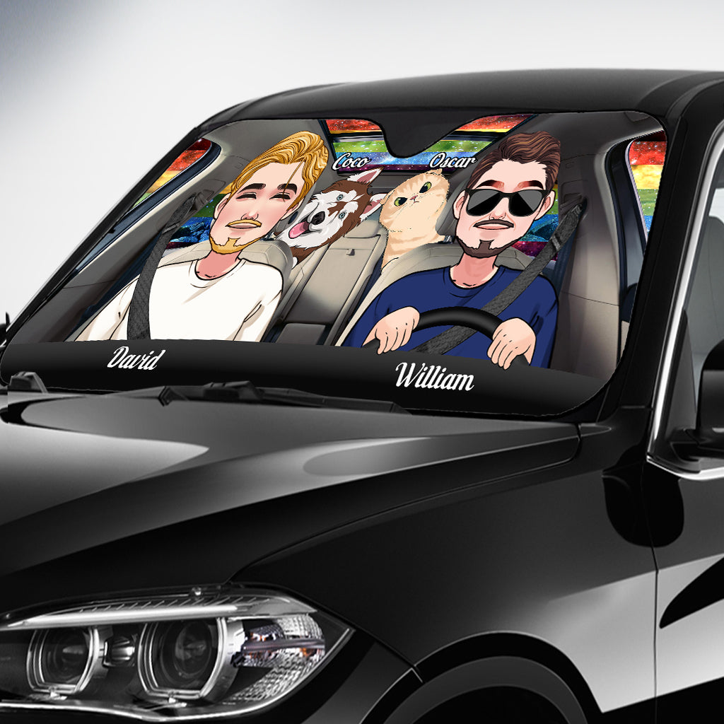 Ride With Pride - Personalized LGBT Support Car Sunshade