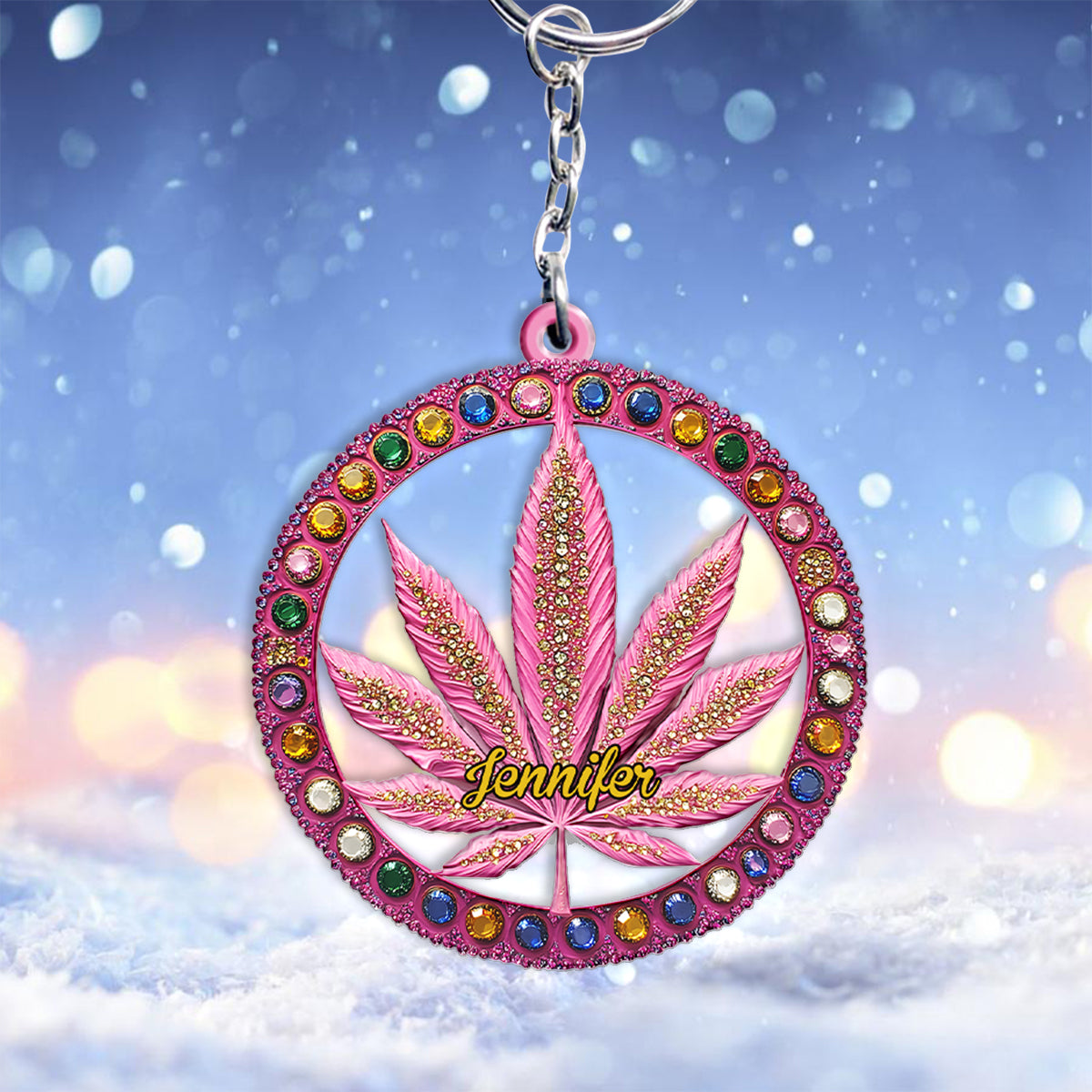 Stoner Chick – Personalisierter Weed-Schlüsselanhänger