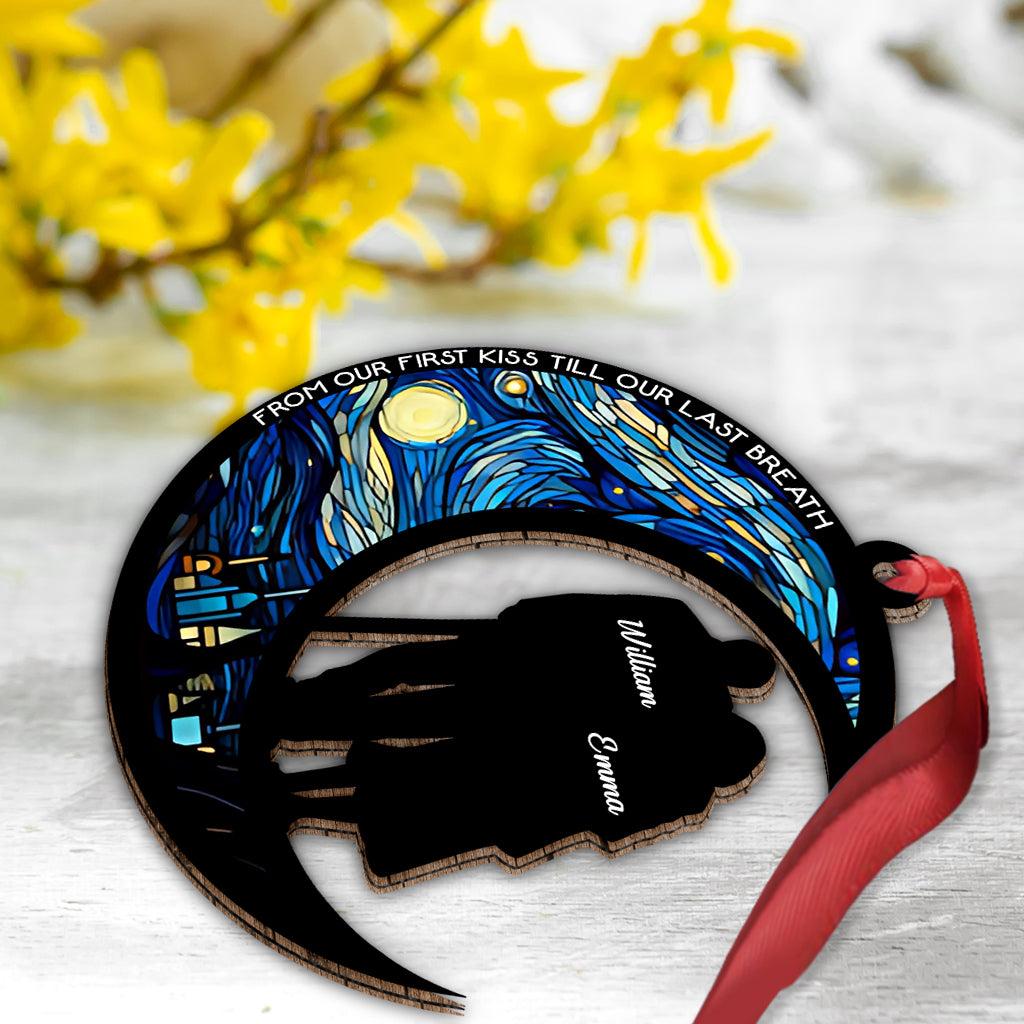From Our First Kiss Till Our Last Breath - Personalized Couple Ornament