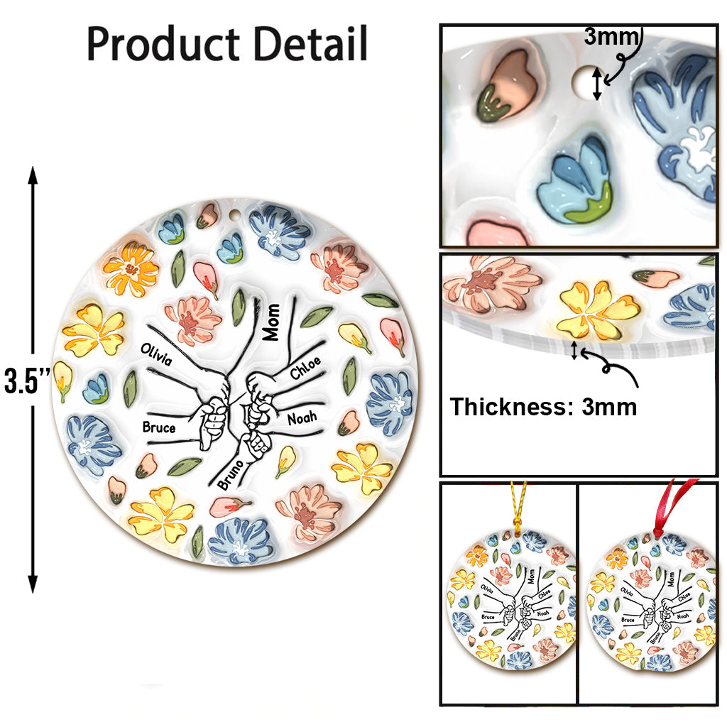 Hand Holding Love - Personalized Mother Ornament