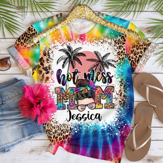 Hot Mess Mom - Personalized Mother All Over Shirt