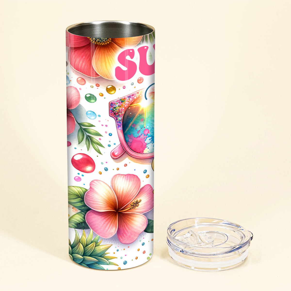 Summer Vibes - Personalized Sea Lover Skinny Tumbler