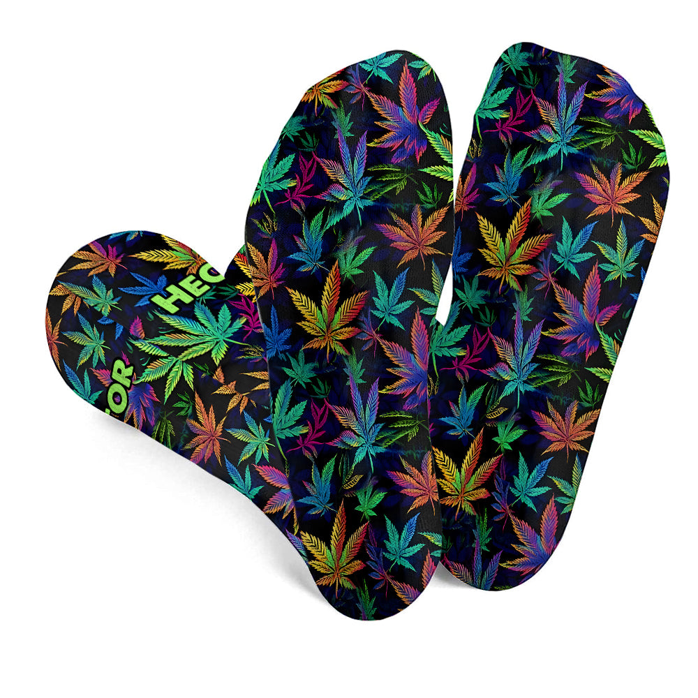 Irgendwo ist es 420 – Bunte Marihuana-Socken – Personalisierte Weed-Socken