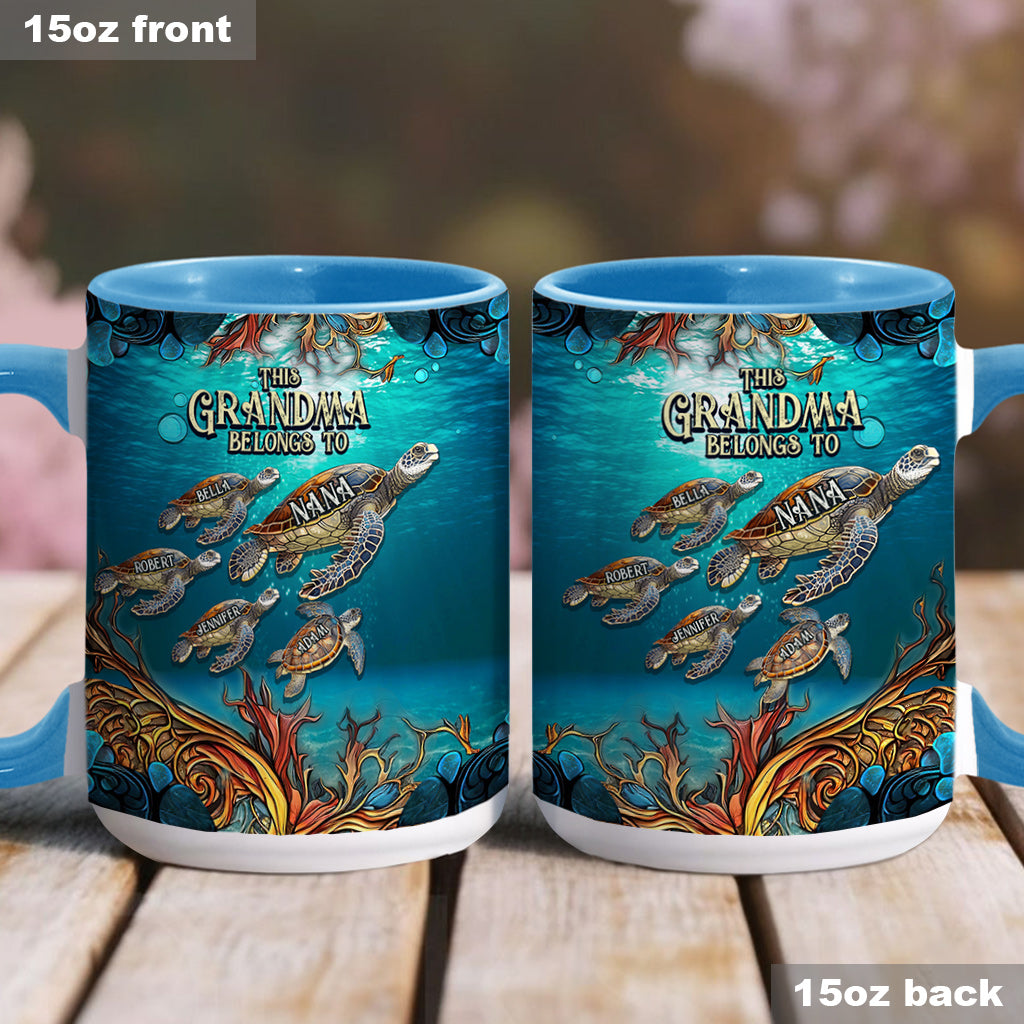 This Grandma Belongs To - Personalized Grandma Accent Mug