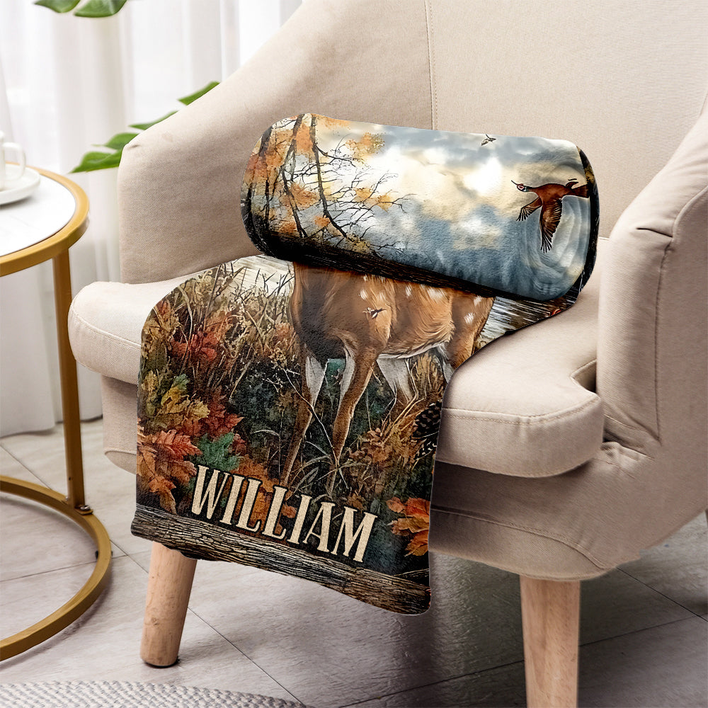 Couverture de chasse personnalisée Vintage Hunting Forest