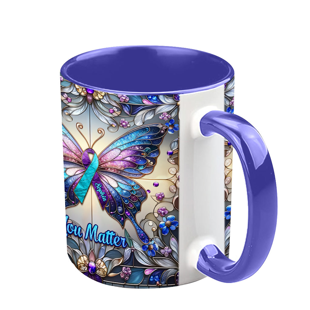 You Matter - Personalized Suicide Prevention Accent Mug