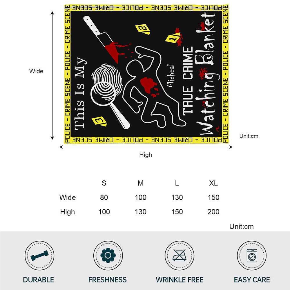 This Is My True Crime Watching Blanket - Personalized Blanket