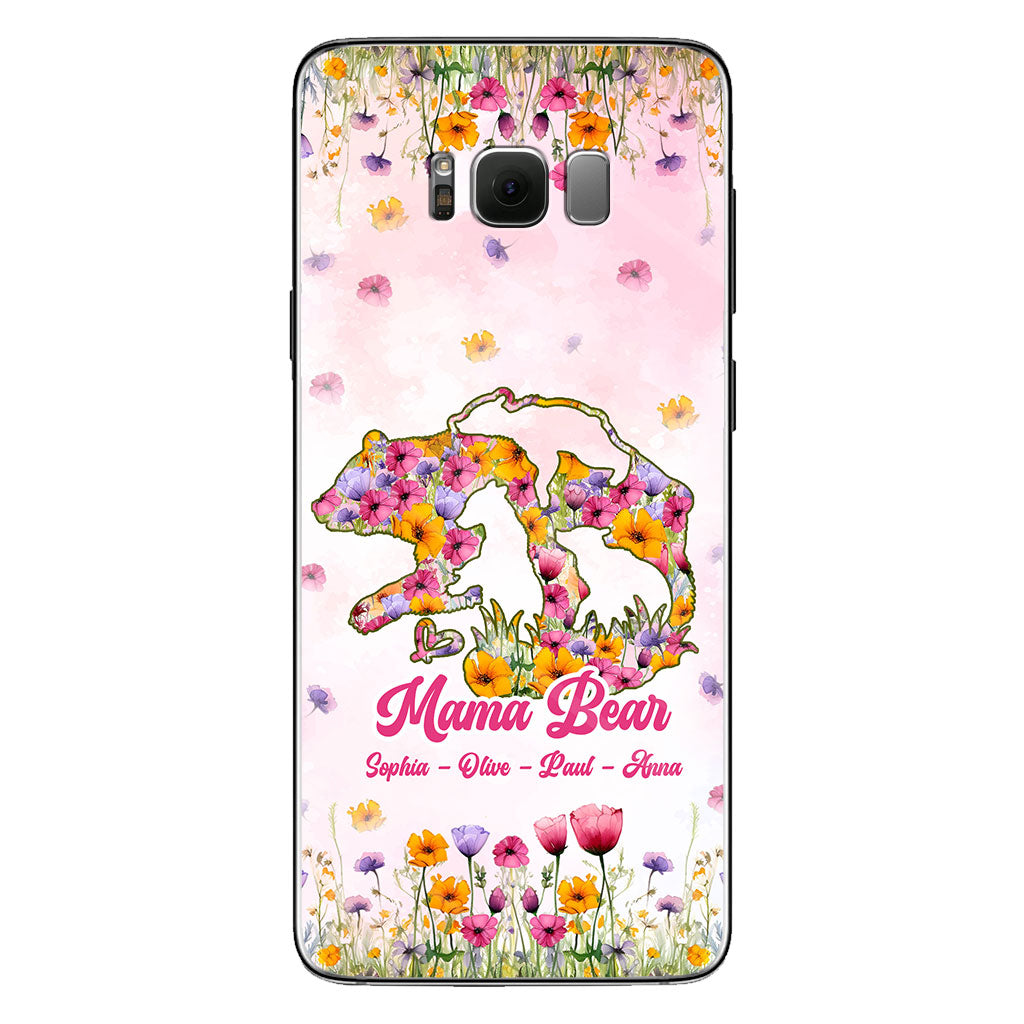 Mama Bear - Personalized Mother Clear Phone Case