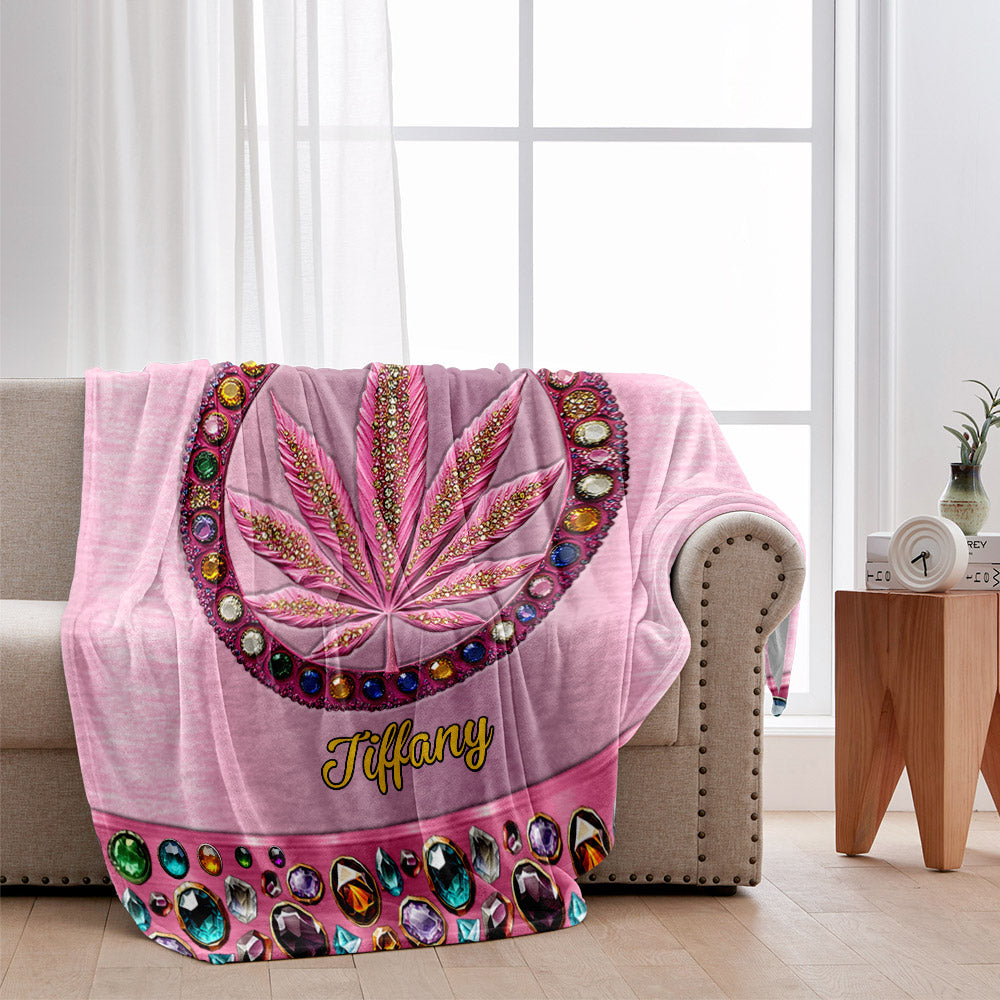 Stoner Chick - Personalisierte Weed-Decke