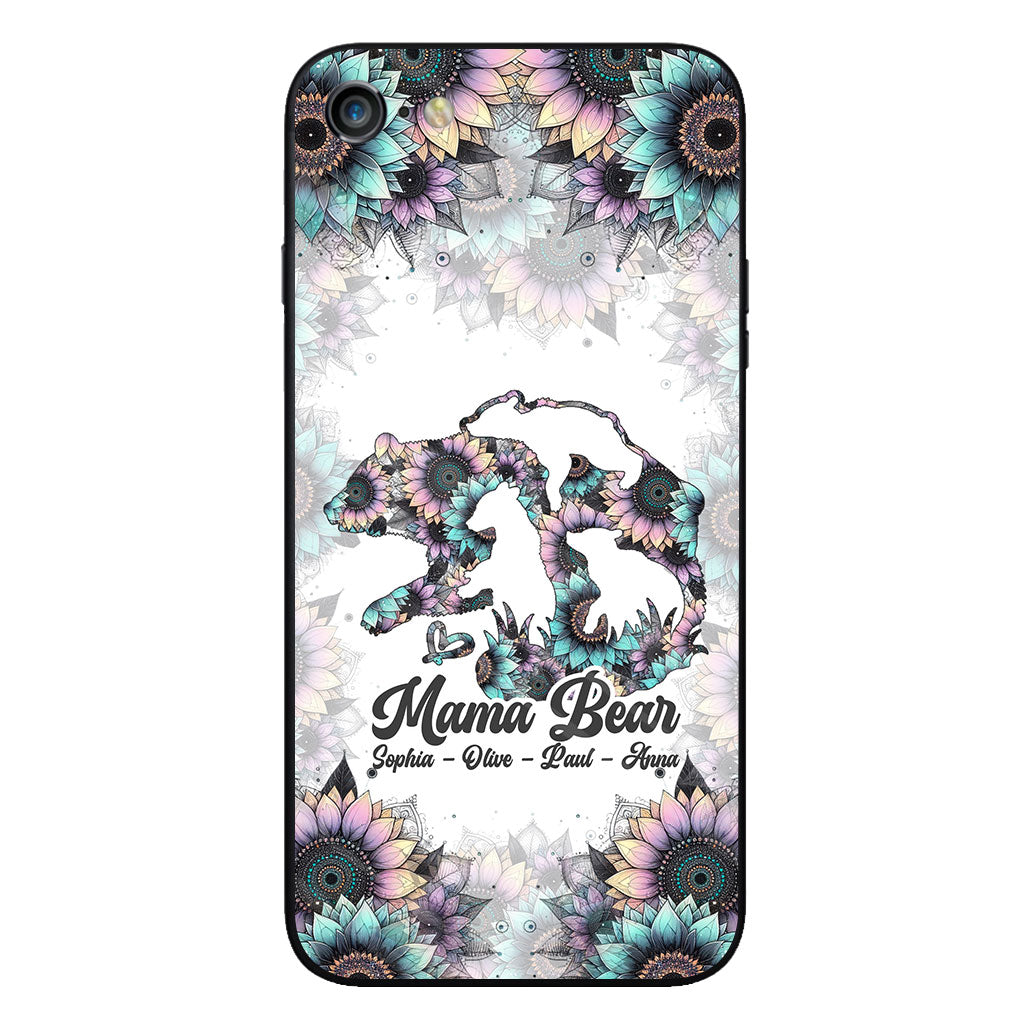 Mama Bear - Personalized Mother Clear Phone Case