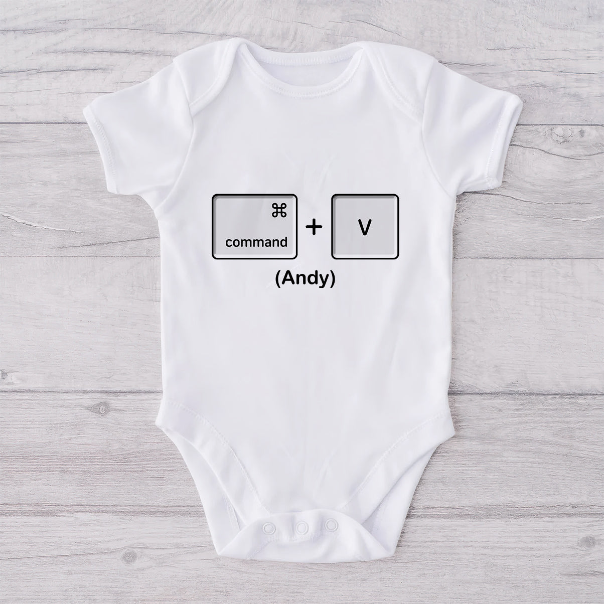 Copy Paste Like Father Like Son Daughter Funny - Personalized Father T-shirt And Baby Onesie