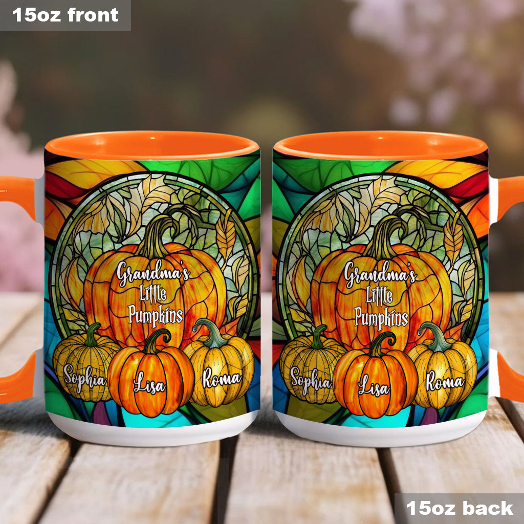 Grandma's Little Pumpkins Any Title - Personalized Grandma Accent Mug