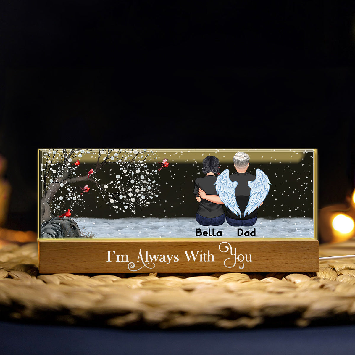 I'm Always With You - Personalized Memorial Custom LED Night Light
